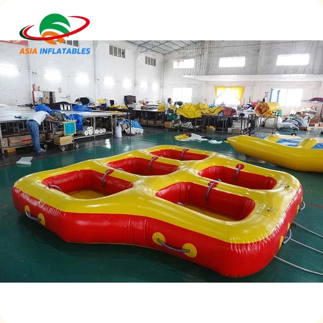 Inflatable Donut Boat Inflatable Water Towable Tube Ski Boat For 5 Person