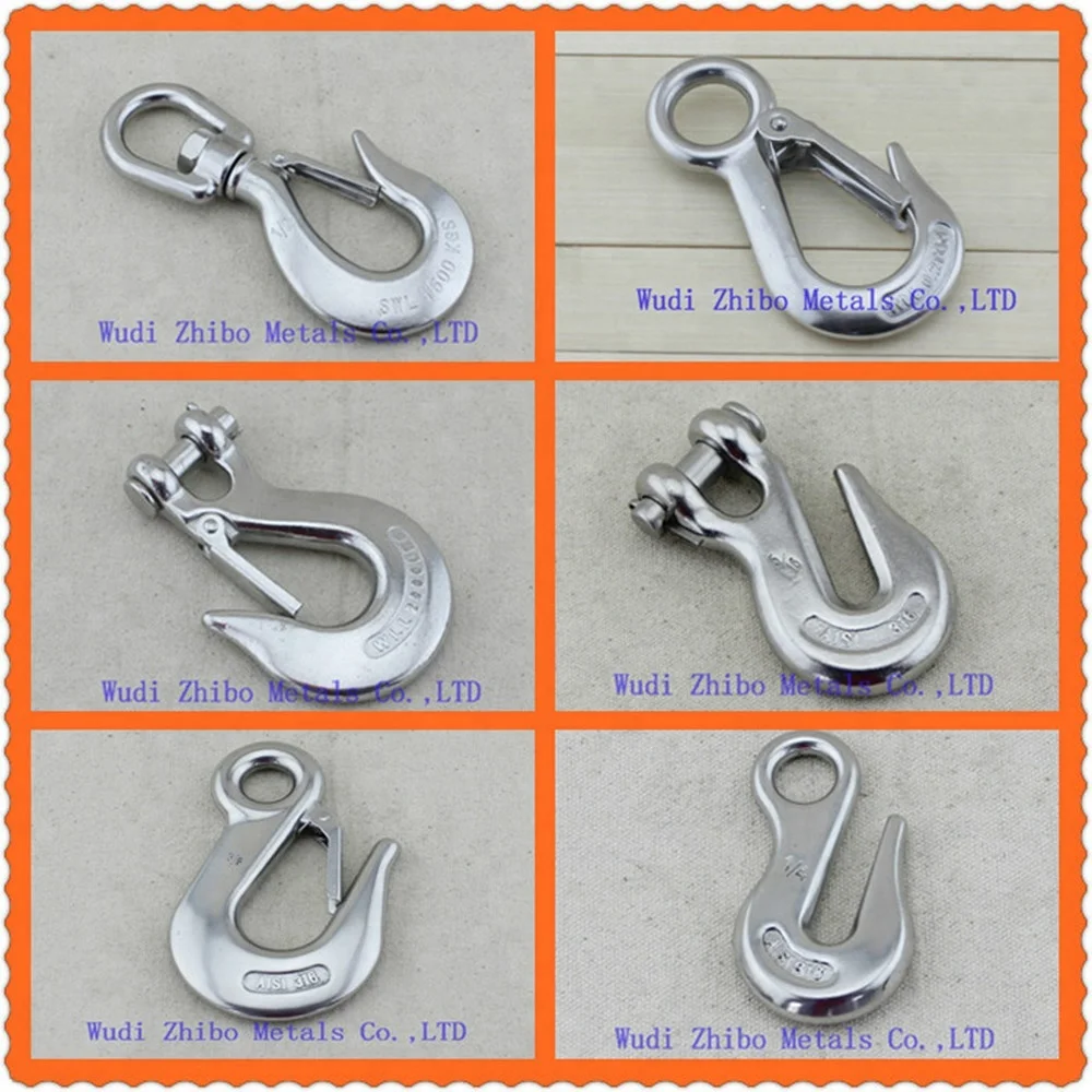 OEM manufacture stainless steel Eye pelican hook with safty latch