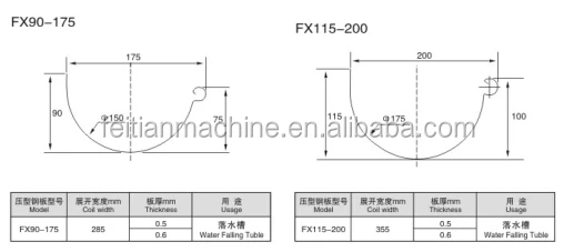 used metal water downspout gutter roll forming machine for sale
