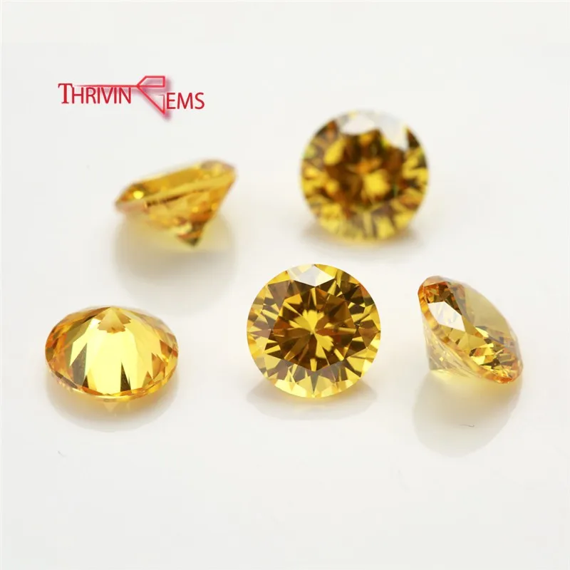 Thriving Gems high quality round cut synthetic cubic zircon stone for ring