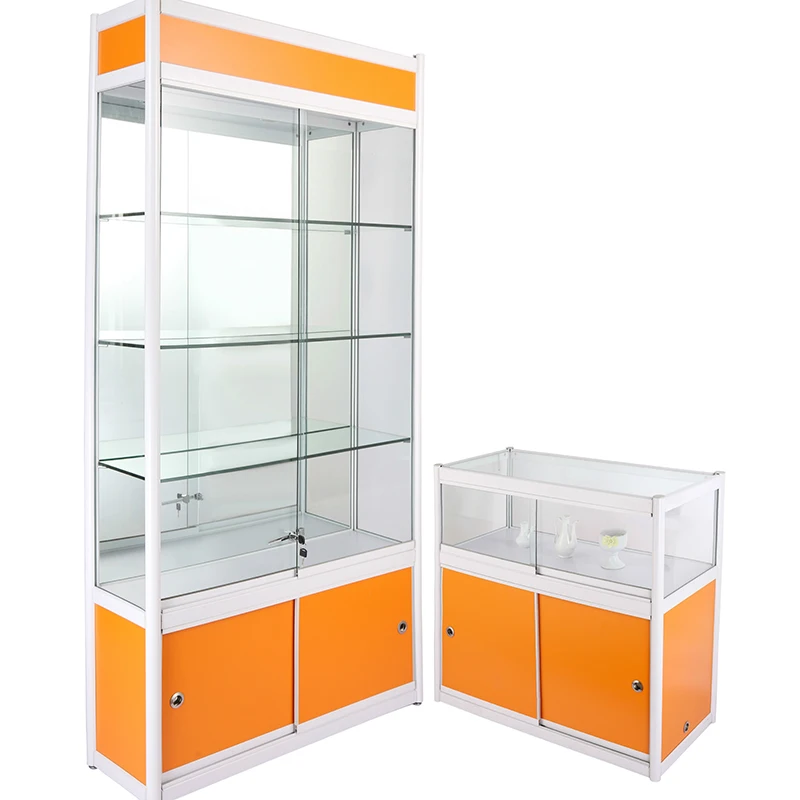 Modern Luxury Wall Store Glass Jewelry Display Showcase For Sale