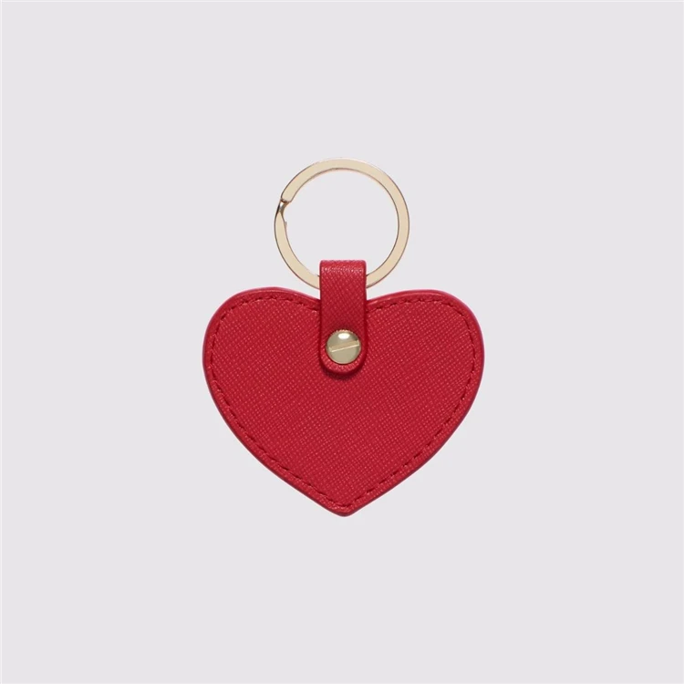 Wholesale leather custom Heart Keyring