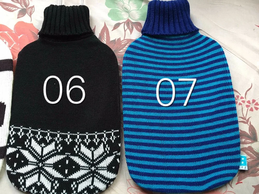 
British standard national flag knitted hot water bottle cover 