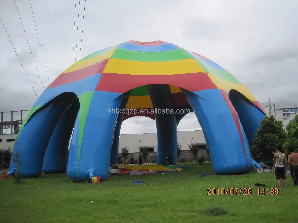customized large inflatable cube octopus tents for camping or event on sale/Dia 30m (98ft) inflatable party tent hot sell