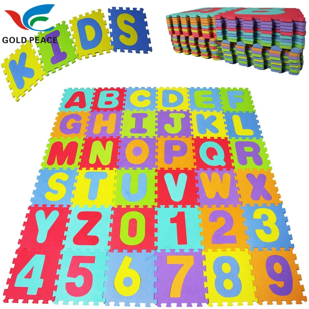 2019 Soft Foam Alphabet Baby EVA Puzzle Mat - 26 Letter and 10 numbers Set