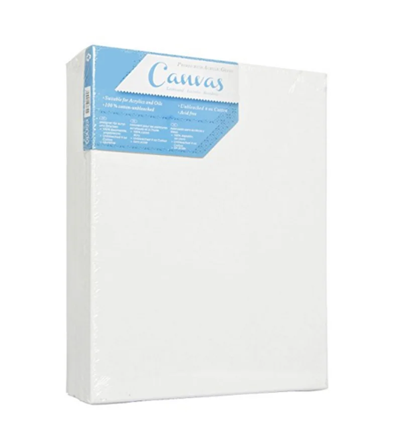 OEM 12X18 inch 100% cotton paulownia wood acid free stretched canvas