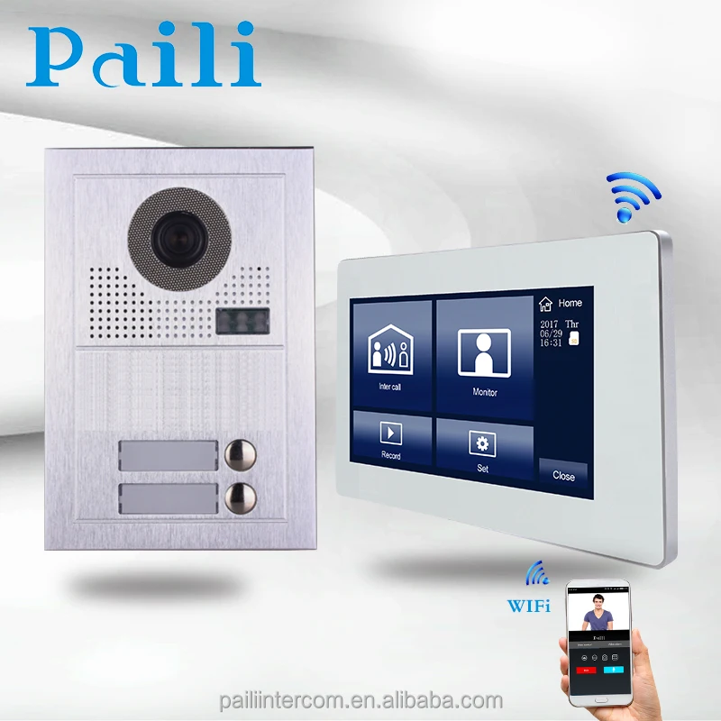 Paili Wi-Fi video door phone for android /ios iphone wireless doorbell smart home intercom