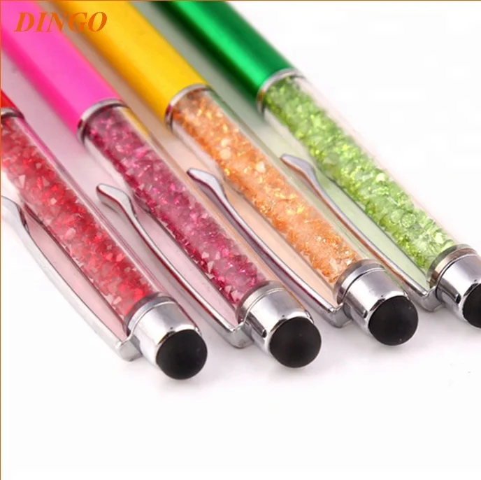 Индивидуальный логотип напечатанный розовый кристалл рекламная ручка