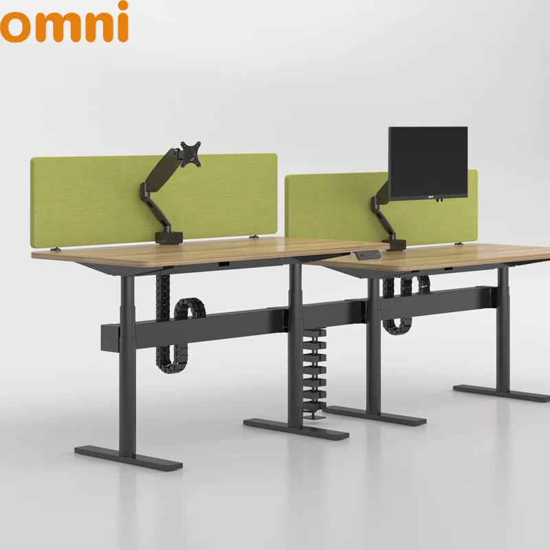 Metal frame sit stand computer desk,work bench adjustable height,electric standing table
