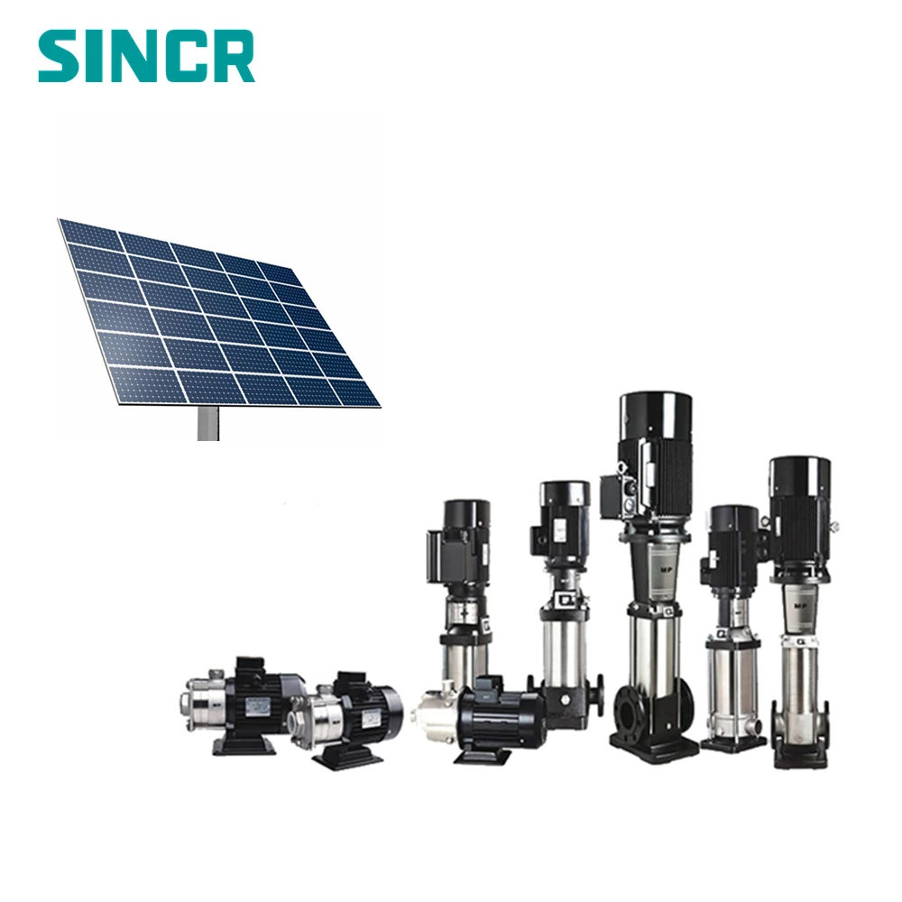 SINCR 1.5KW 2HP 1500W solar power water pump with 1-10 m3/h water flow  for borehole deep well