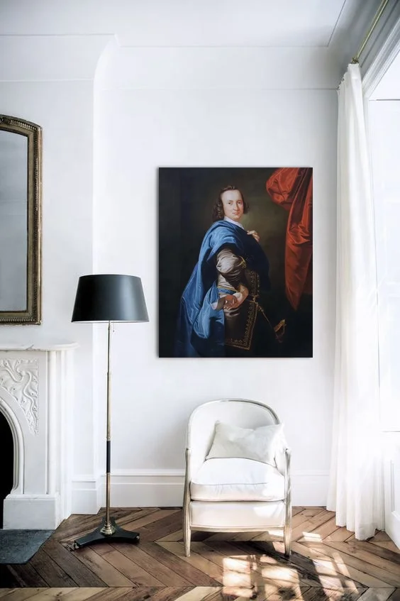 Handmade museum Quality Figure Reproduction Sir John Abdy Bt Thomas Hudson Oil Painting on Canvas