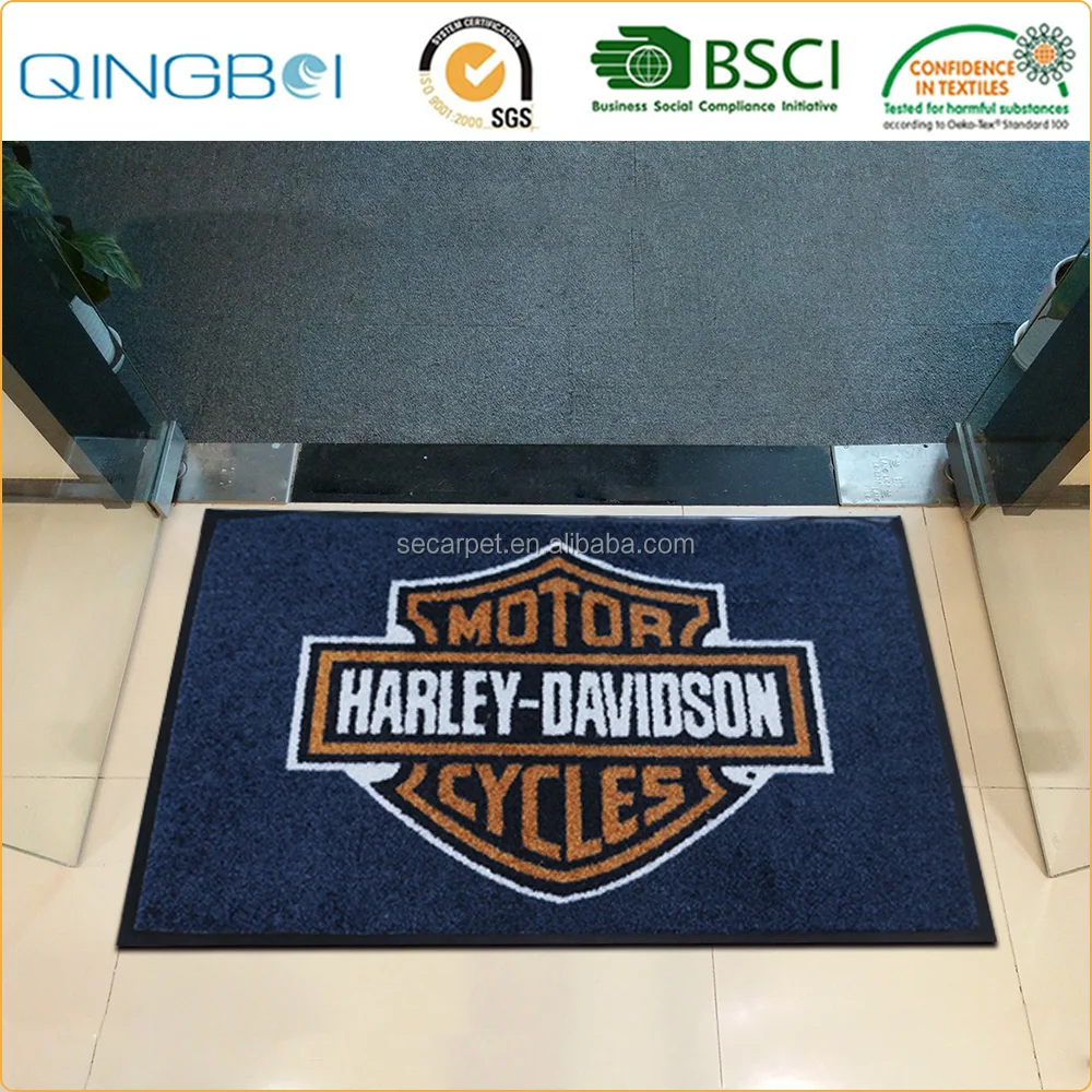 Heavy Duty Industrial Custom Logo floor Rubber Mat Printed Door Entrance Mat