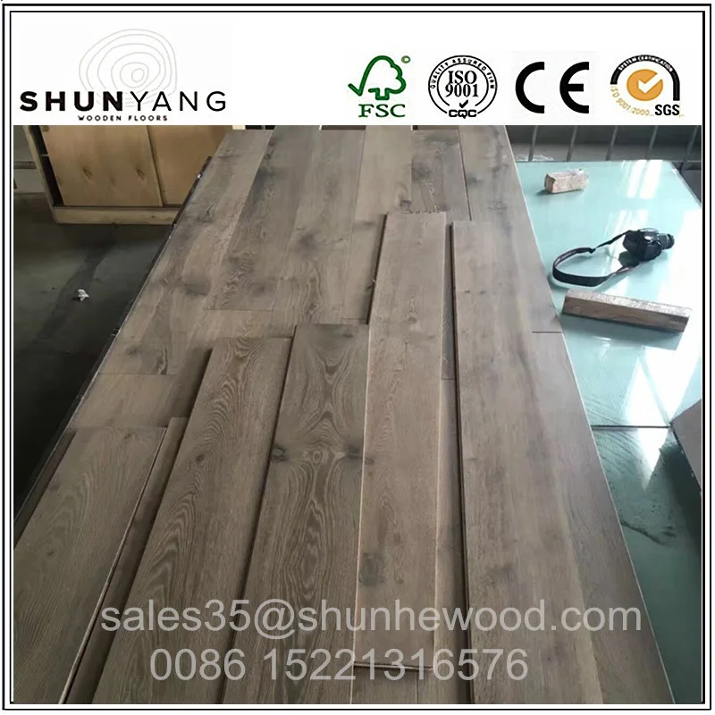 Indoor Usage white oiled 15/4mm brushed multi-layer OAK engineered timber wooden floor