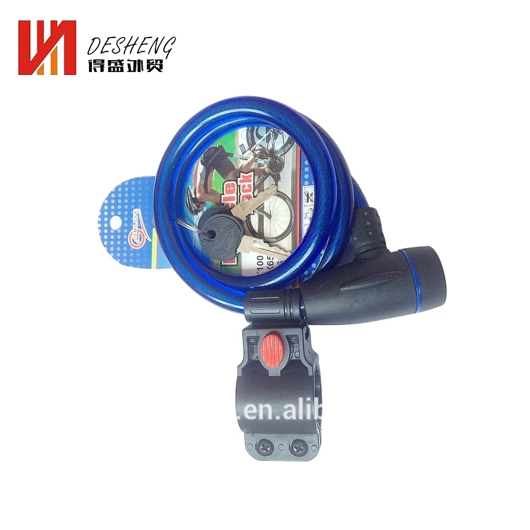 
Bike lock 45cm self coiling resettable combination bicycle cable locks 
