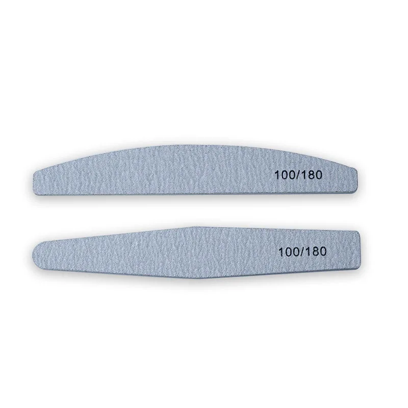 100/180 Double Disposable Nail File Emery Board Wood White Small File