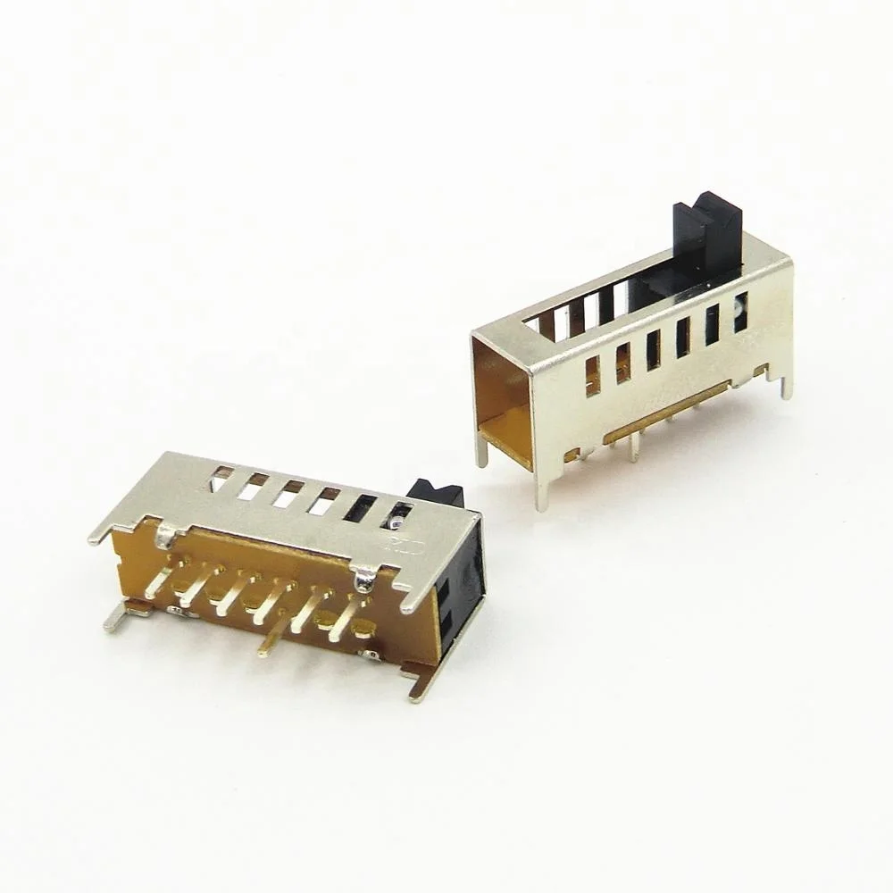 pcb mount 1p6t 6 position 6 way slide switch