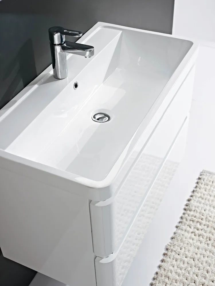 
modern bathroom vanity cabinet unit with basin and mirror cabinet 