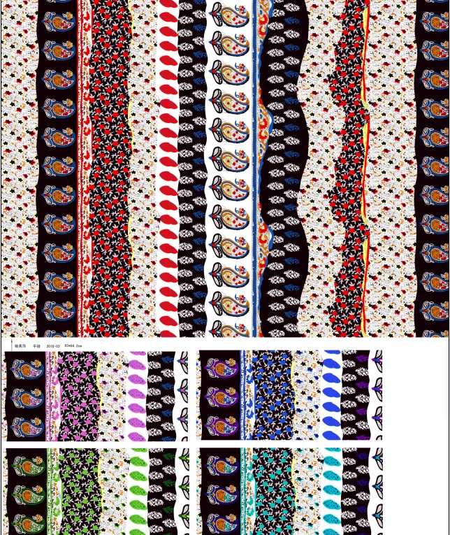 
Soft 100% viscose spun rayon print fabric 