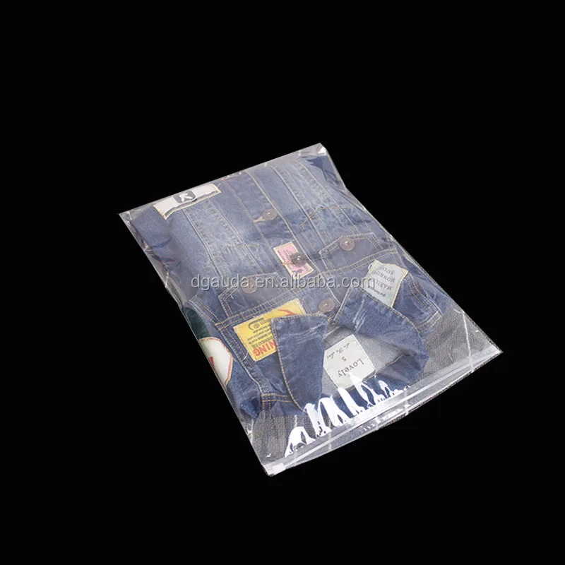 custom logo biodegradable slider pe clear transparent reusable plastic polypropylene poly clothing packaging bag