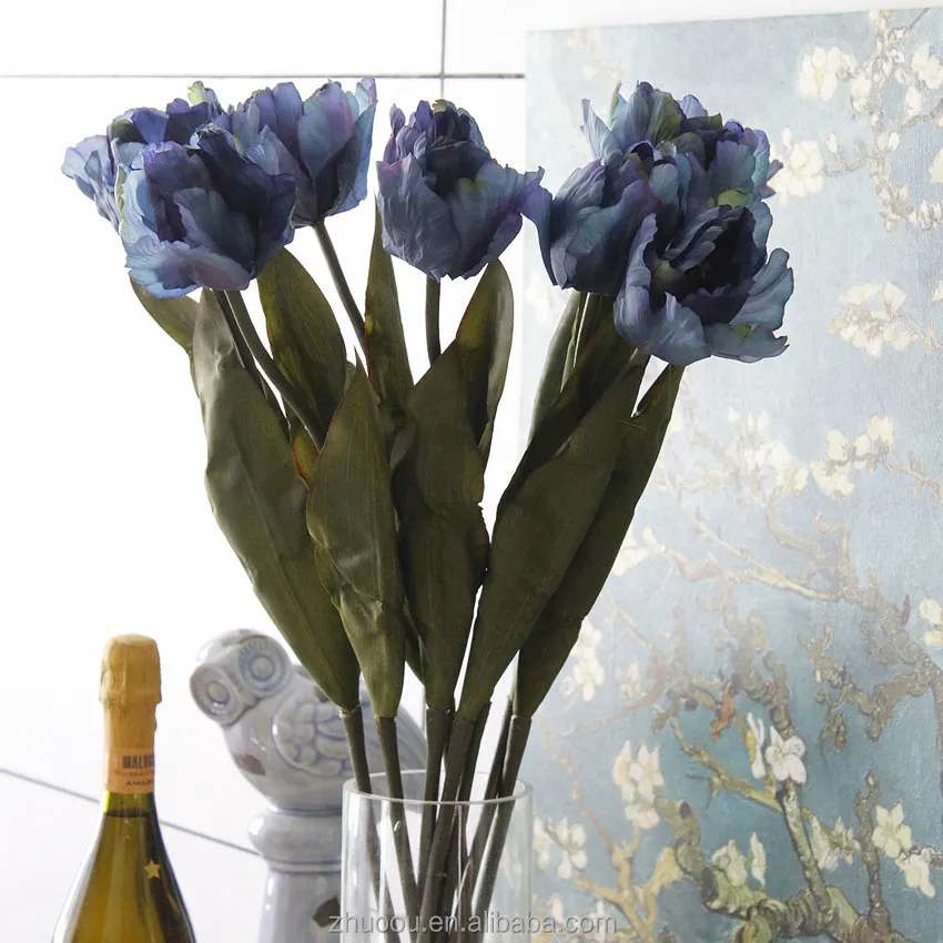 New Design China Wholesale Holland Artificial Flowers Silk Tulip Bulbs for Home Office Decoration