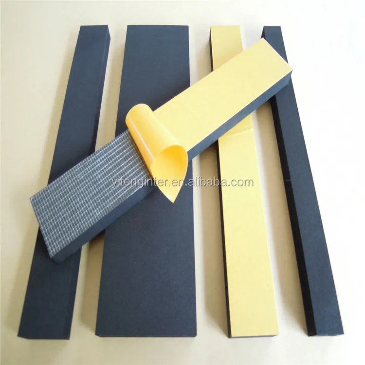 Cutting 1mm 2mm 3mm 4mm...52mm EVA Foam Rubber Strip with Different Tapes