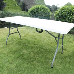 6ft plastic rectangle trestle table