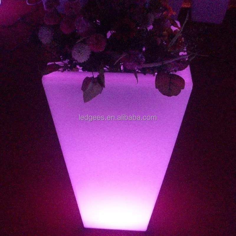 Acrylic led plastic flower pot&Acrylic led flower vase