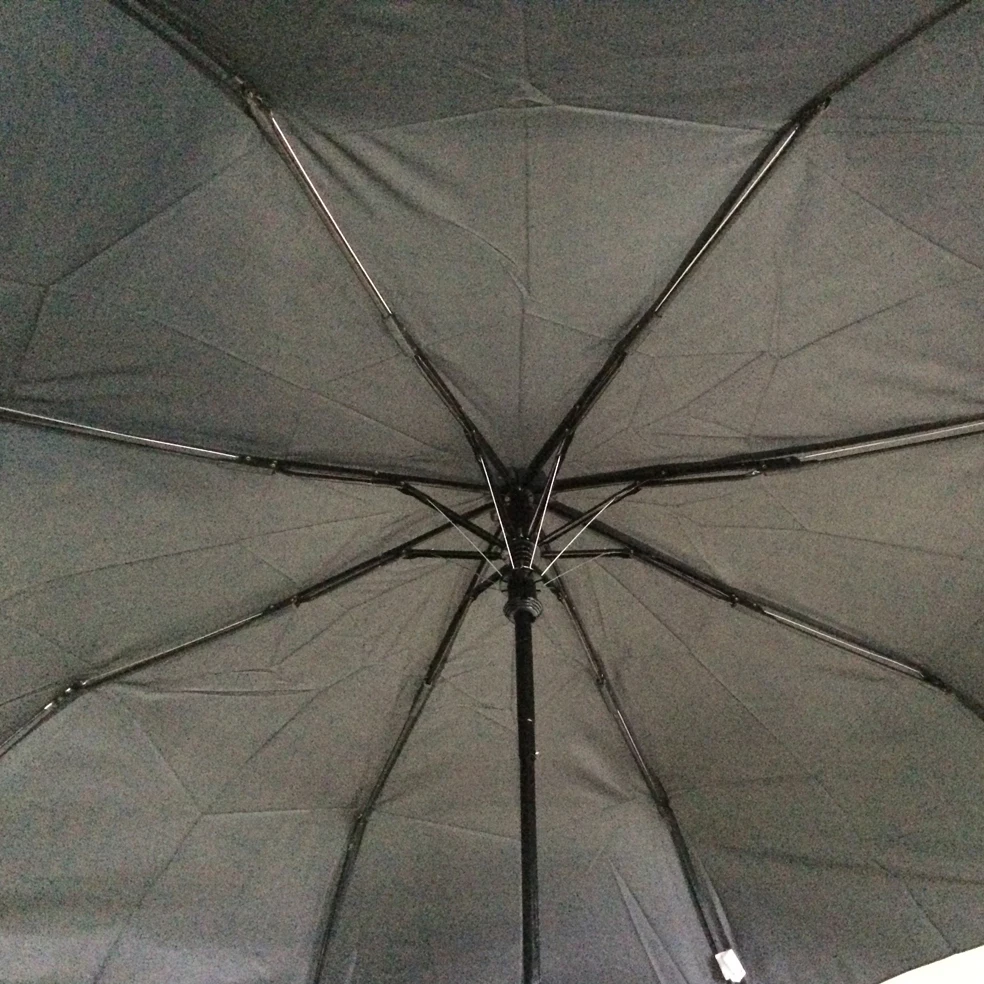 21 Inch 8 Panel Auto Open Manual Close 3 Folding Umbrella Fiberglass Frame Windproof Rib Manufacture BSCI Audit OEM Design Logo