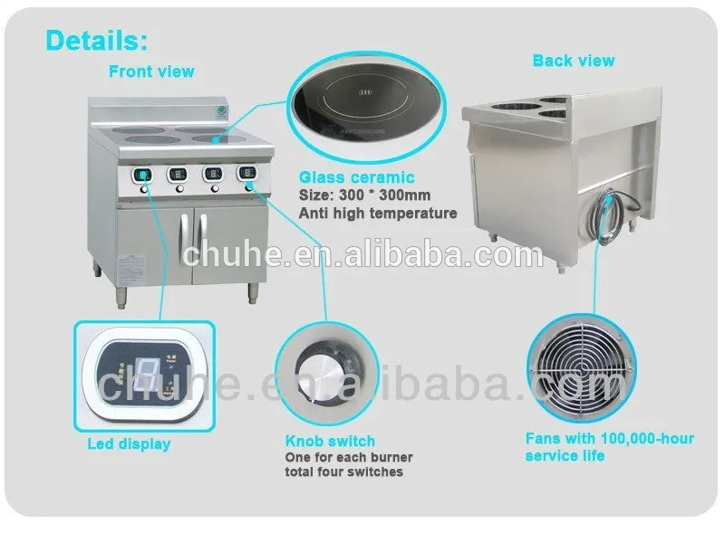 
electrical CE hot sale 4 burners kitchen equipment griddle stove 