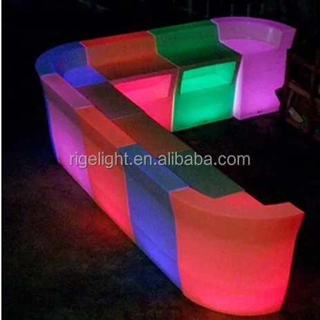 led bar counter night dj disco party events decoration light up furniture RGB color event lighting