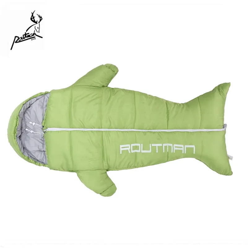 
RS-93C ROUTMAN Animal Shaped Children Outdoor Camping Shark Sleeping Bag for Kids 