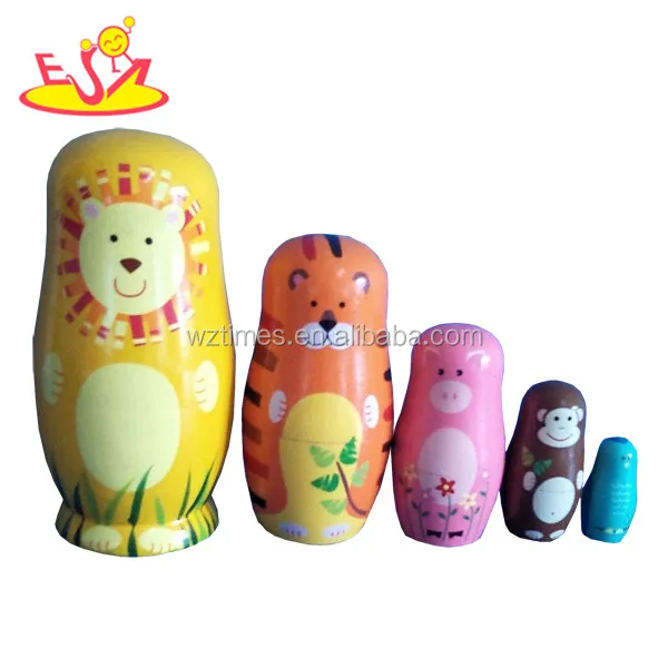 2023 Wooden Babushka Matryoshka Russian Doll for kids children W06D035