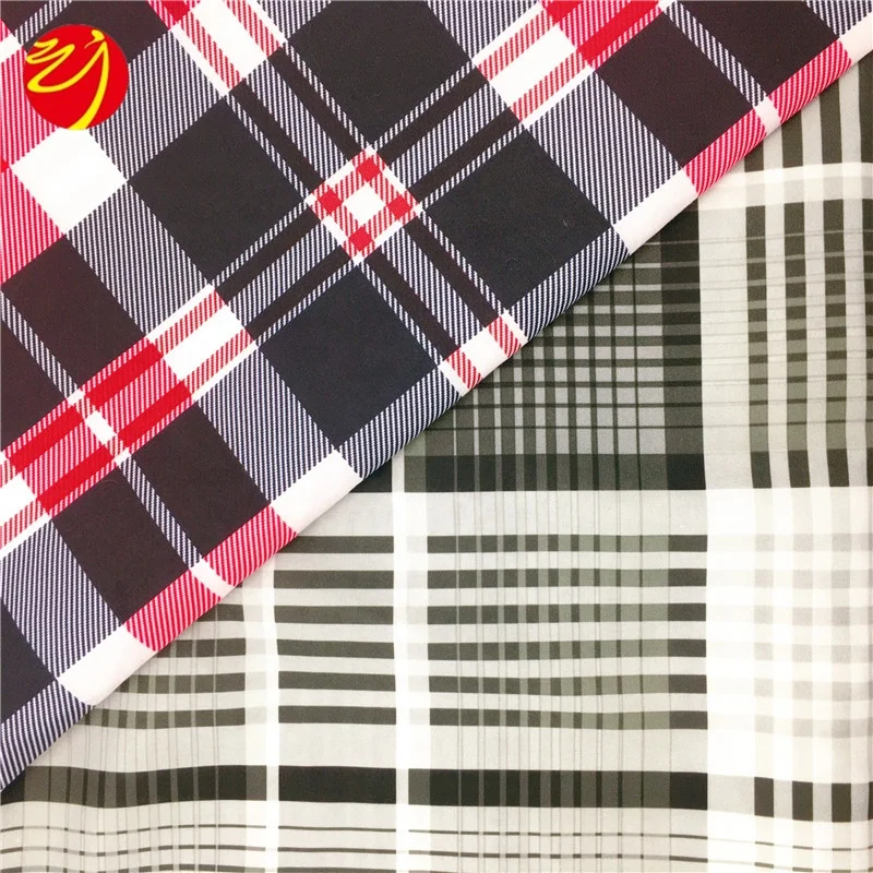 
85GSM Stripe Check Transfer Printed Comforter Microfiber Bedsheet set Fabric 