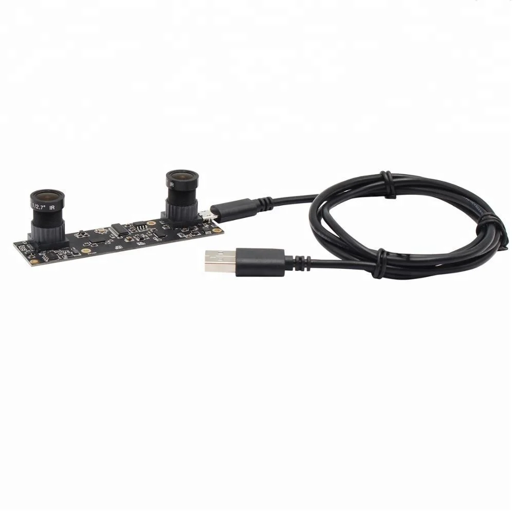 ELP 2.8mm Wide Angle Dual Lens USB Camera Module Aptina AR0330 1920x1080 mjpeg 30fps Camera usb for 3D Video Camera