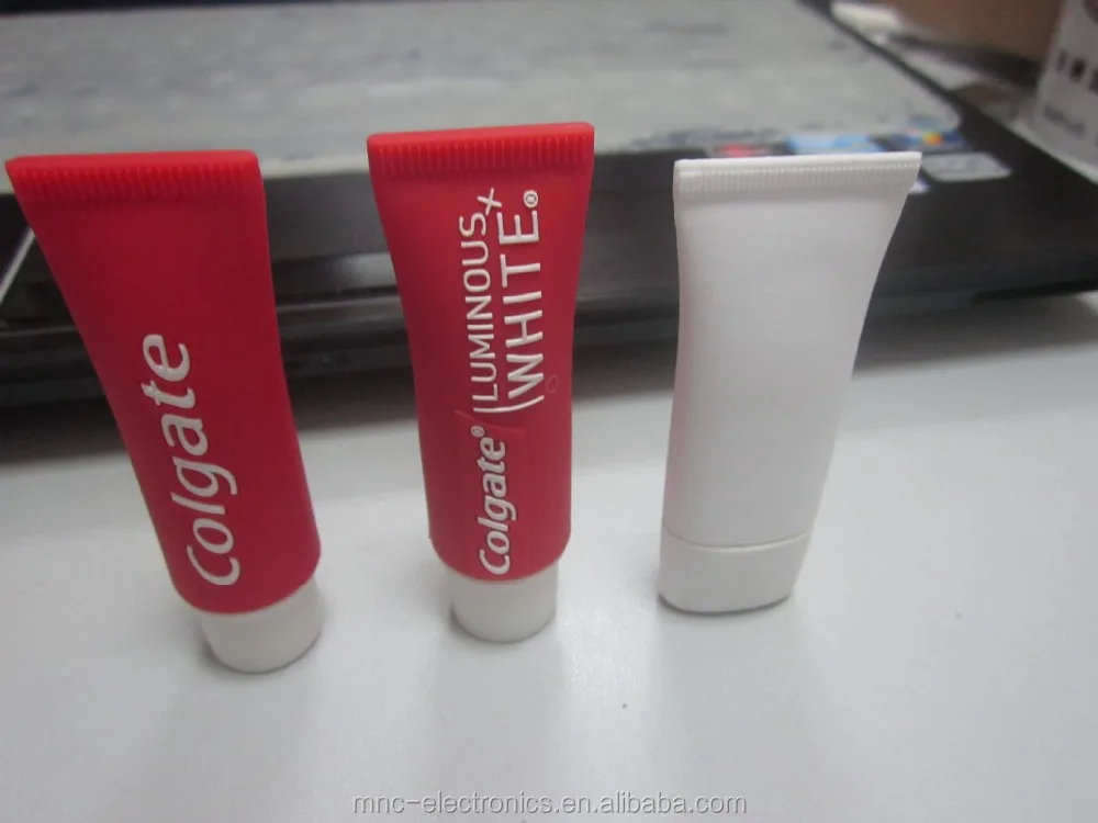 Promotional gift custom logo printing tooth paste tube shape 4GB 8GB usb flash pen drive