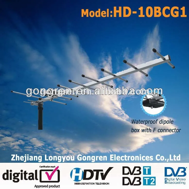 Dvb-t на открытом воздухе цифровой антенны hd- 10bcg1