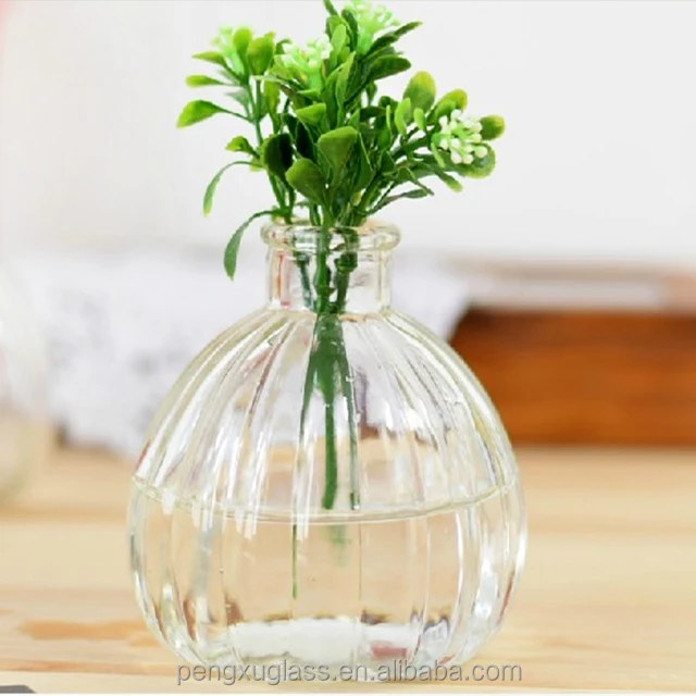 Pumpkin Shape Glass Aroma Oil Bottle and Diffuser Reed Stick with Cork