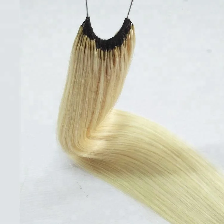 Wholesale Korean Cotton Thread Blonde Remy Human Hair Extensions Brazilian Knot Hair Extension