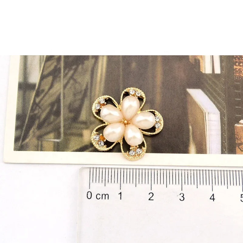 Женская заколка с кристаллами и жемчугом, зажим для волос с цветком, заколка для волос, аксессуары, ювелирные изделия