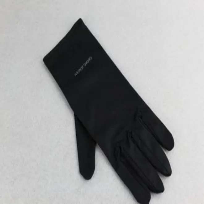 Wholesale Promotional Custom Logo Printed Microfiber Black Jewelry Polishing Dusting Gloves For Rolex Watches Use