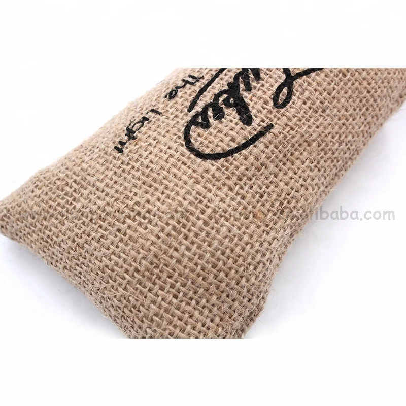 China supplier custom logo small pull string burlap pouch jute potato sacks bag