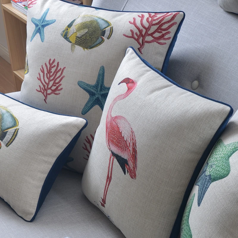 2018 newstyle Digital Printing Cotton Linen Cushion Cover custom pillow