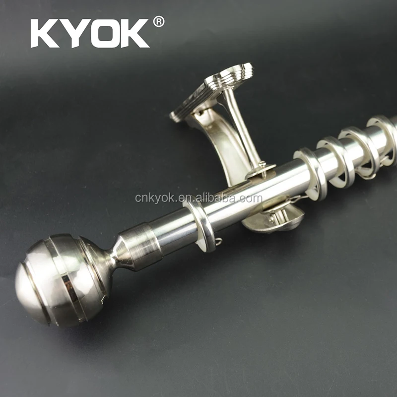 Retail New Design Stainless Steel Curtain Rod, Plating Quality, Exquisite Curtain Rod Set