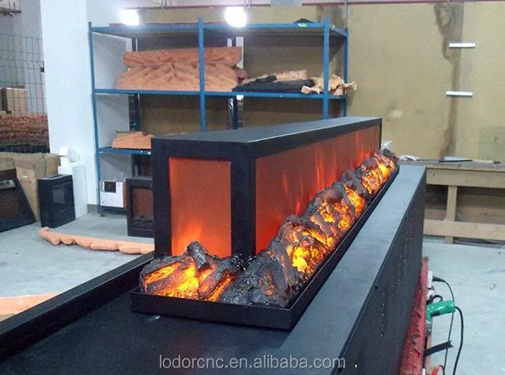 Factory Customized 2-Sided Electric Fireplace with LED Display Steel Material Remote Control 1500W Power Home Heating Decoration