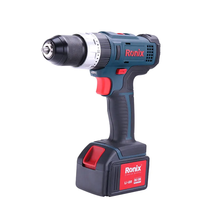Ronix Model 8618N 18V Hot Selling Power Tool  Impact Drill Cordless Drill