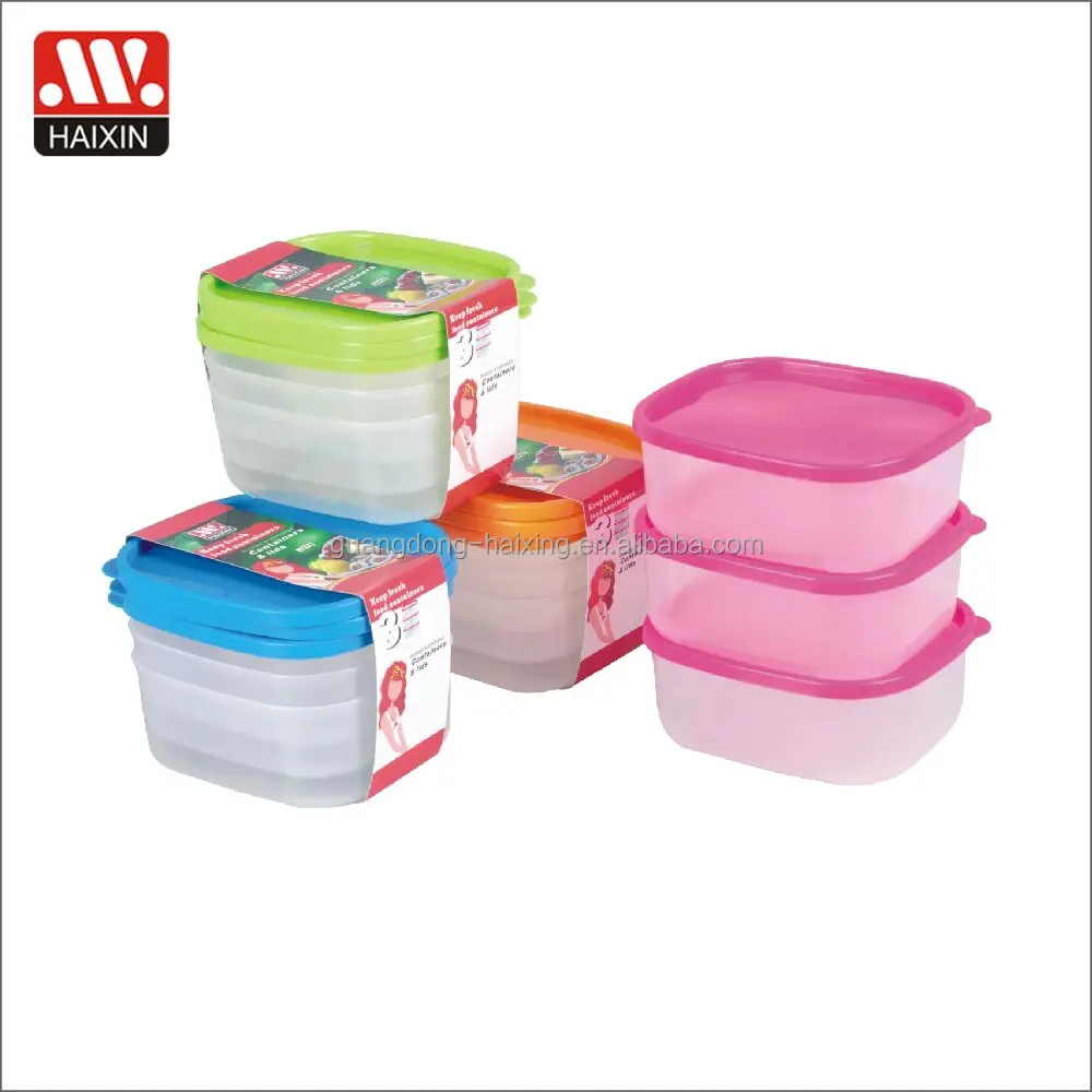 disposable plastic take away fast food container with lid 2pcs set