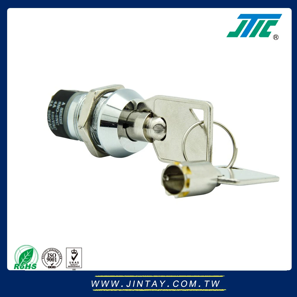 Key switch lock with 2 tubular keys