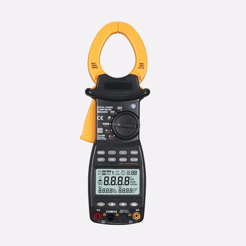 MS2205 6000 Counts Digital Power Clamp Meter 600 KW True RMS