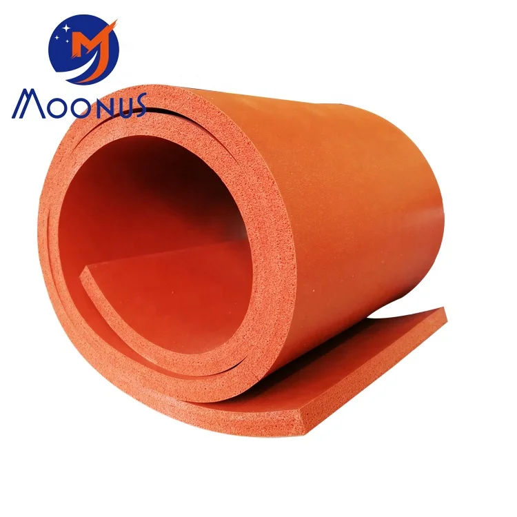 Base pad soft red silicone rubber roll with Rohs certificate
