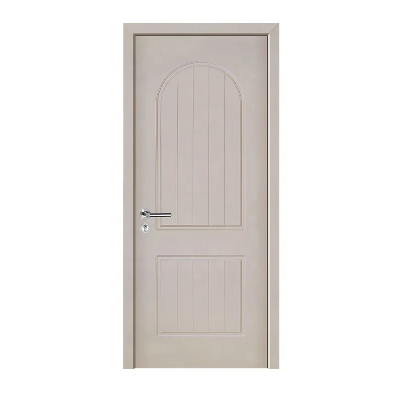 
Jiangshan Yufeng pvc mdf UK style wooden door white oak mdf hotel interior aluminum inlay decoration door 